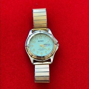 Gold Dress Watch with Classic Metallic Band